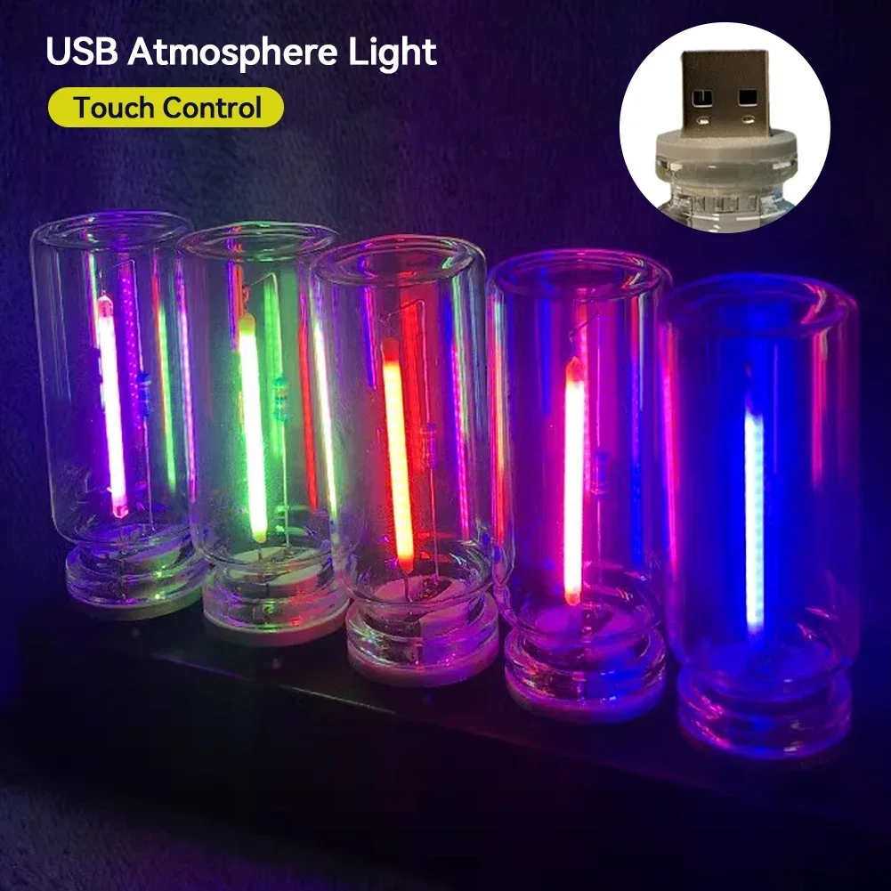 الرجعية LED اديسون لمبة ضوء الليل التخييم المتوهجة الزخرفية LED الإضاءة الرجعية USB LED خيوط اللمس يعتم لمبة 5 فولت