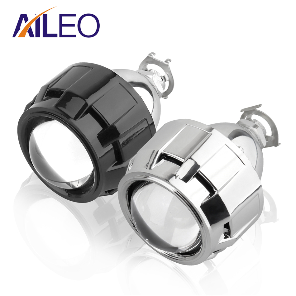 AILEO-Mini Bi Xenon HID عدسات بروجيتر أمامية ، مصباح أمامي للسيارة ، أكفان مسدس retfit ، H4 ، H7 ، H11 ، H8 ،