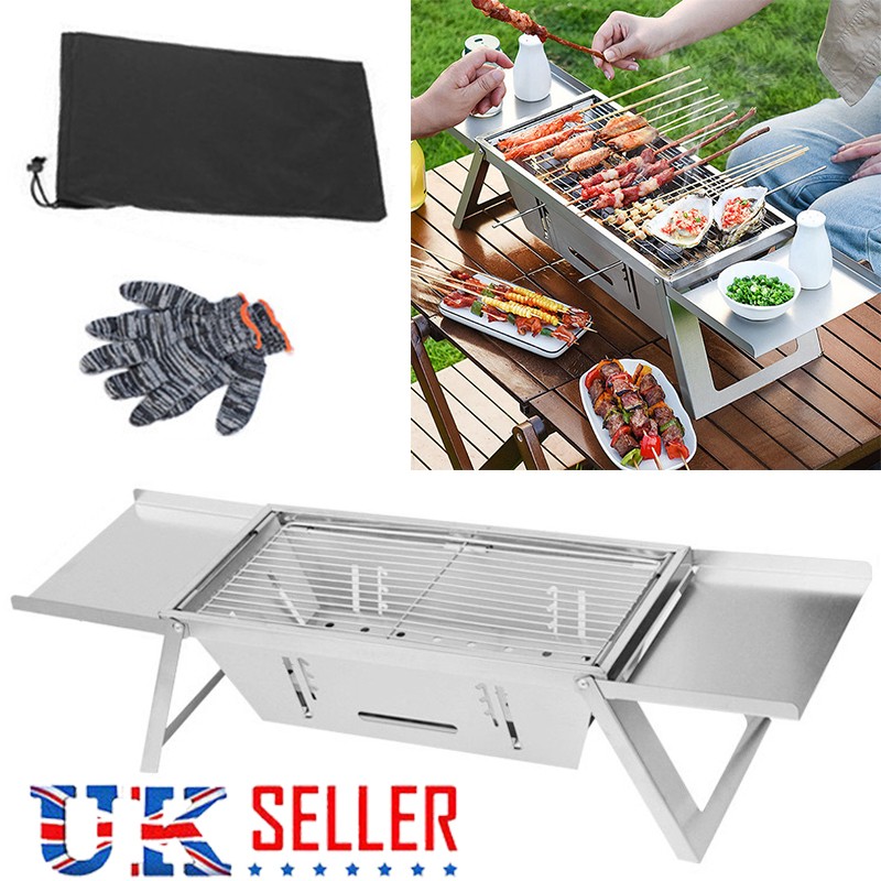 شواية فحم قابلة للطي من Stainless Steel للتنزه والمغامرة