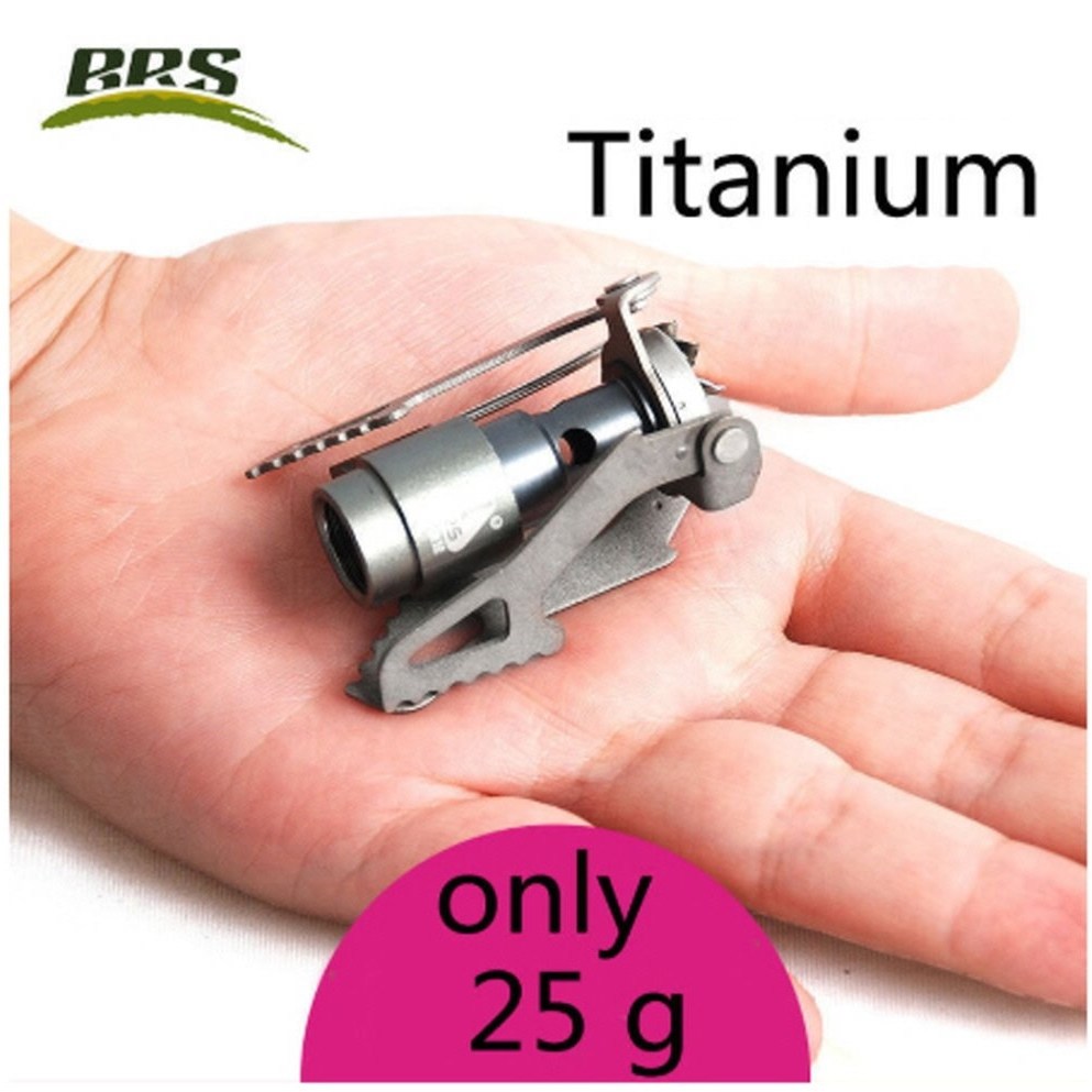BRS-3000T التيتانيوم شعلات غاز صغيرة التخييم 25 جرام قطعة واحدة جيب موقد في الهواء الطلق المشي لمسافات طويلة للطي فرن الطبخ المحمولة ﻿