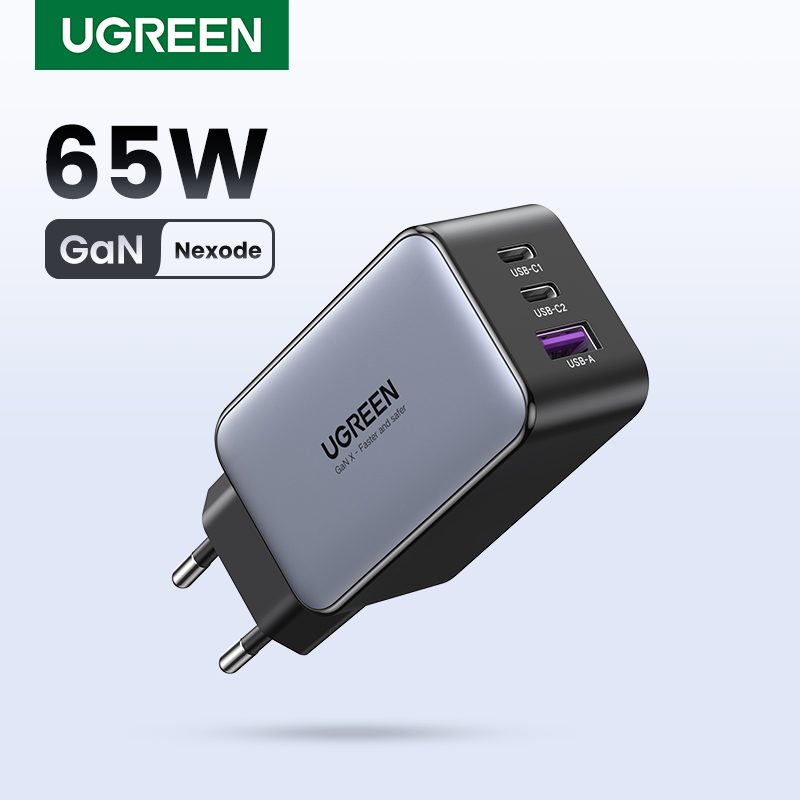 شاحن سريع الشحن من يوجرين 65 وات شحن سريع 4.0 3.0 نوع C PD USB شاحن لايفون 12 13 برو ماكس شاحن سريع لأجهزة الكمبيوتر المحمول PD شاحن