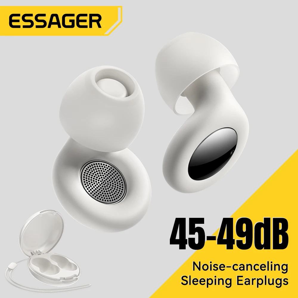ESSAGER إلغاء الضوضاء الأذن المقابس للنوم لينة سيليكون النوم سدادات الحد من الضوضاء سماعات الأذن للنوم العمل دراسة السفر