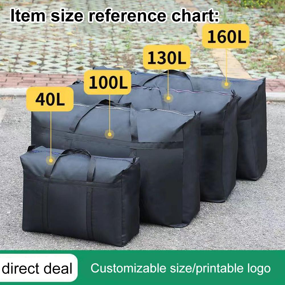 40L-160L سعة كبيرة أكسفورد حقيبة تخزين ملابس اضافية كبيرة مقاوم للماء تتحرك حقائب الأمتعة الغسيل حقيبة تسوق حقيبة السفر