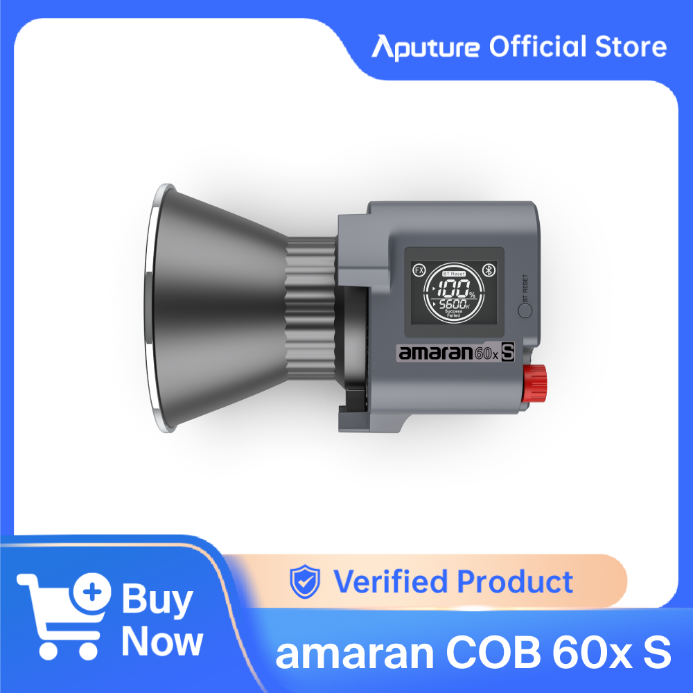 ضوء فيديو LED ثنائي اللون من سلسلة amaran COB 60x S، إضاءة استوديو LED بدرجة حرارة لونية 2700K~6500K، إضاءة للتصوير الفوتوغرافي مع تحكم عبر التطبيق من Aputure