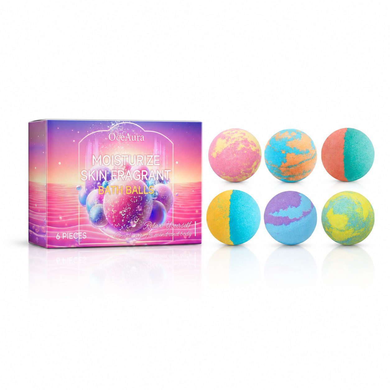 قنابل استحمام عطرية OCEAURA 6 قطع