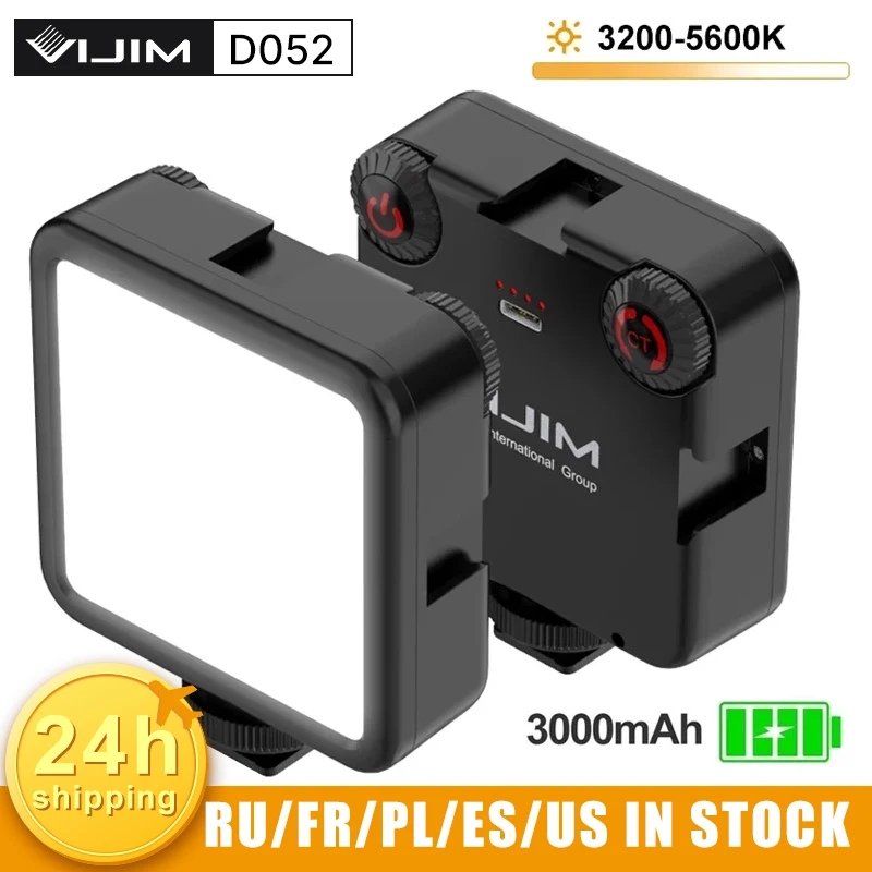إضاءة فيديو LED من Ulanzi VIJIM VL81، إضاءة كاميرا 3200-5600K مع قاعدة تثبيت باردة، إضاءة ملء صغيرة للفلوجات، مصباح لوحي 3000 مللي أمبير للتصوير الفوتوغرافي