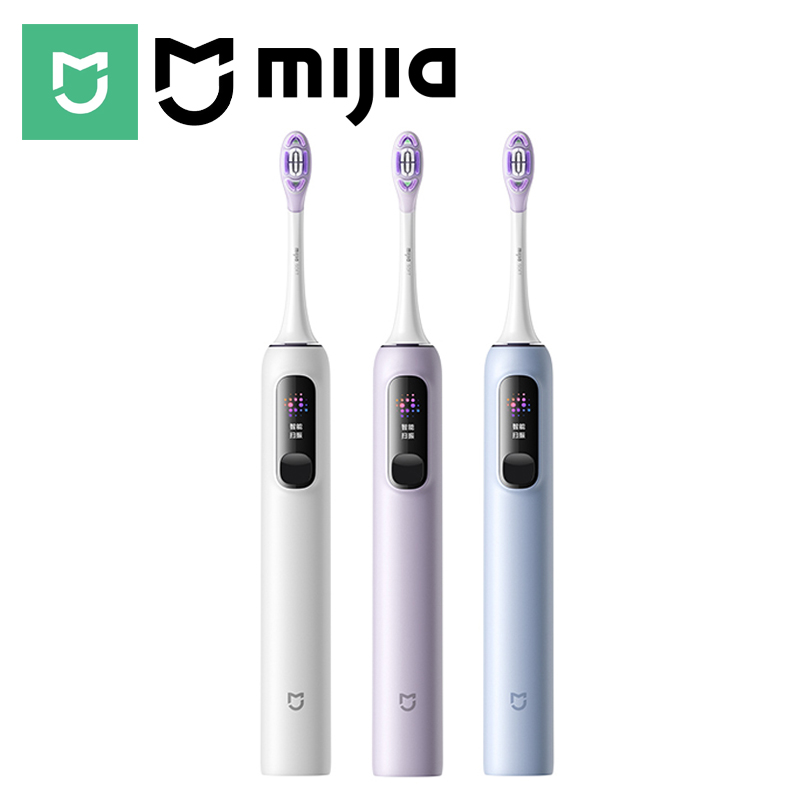 فرشاة أسنان كهربائية ذكية MIJIA مع 4 أوضاع، مقاومة للماء IPX8، فرشاة أسنان بالاهتزاز الصوتي، عمر بطارية يصل إلى 180 يومًا