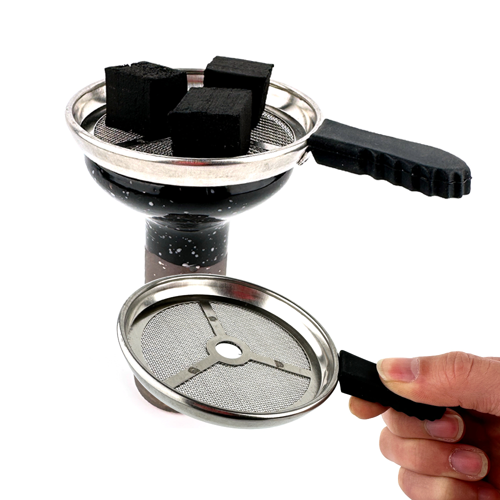 شبكة الشيشة المعدنية الحرارة الشيشة Narguile الشيشة Sheesha Cachimbas شاشة شواء مع ملحقات المقبض