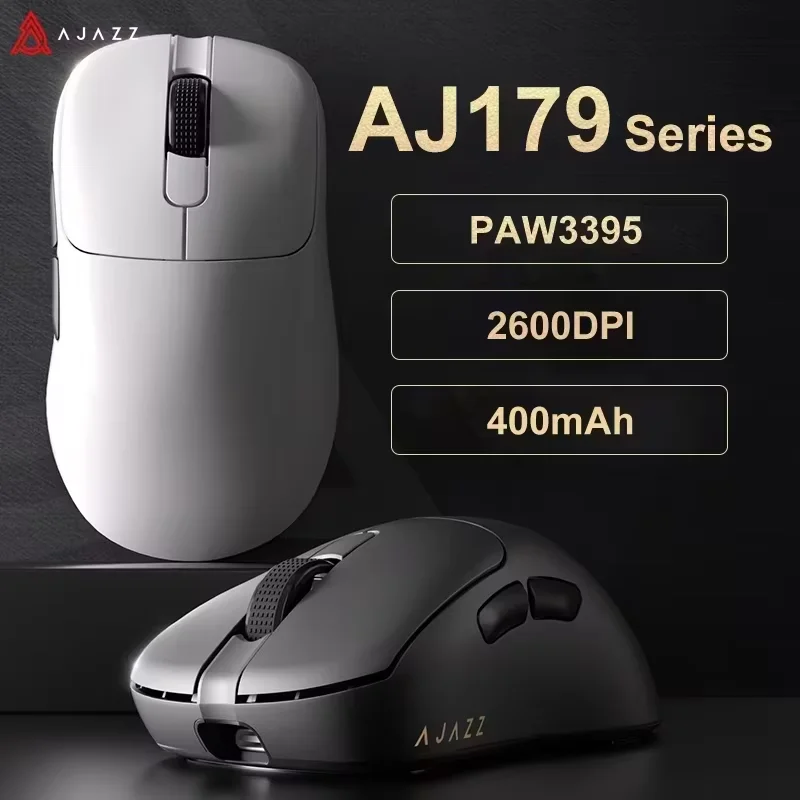 فأرة ألعاب لاسلكية AJAZZ AJ179 PRO PAW3395 مع قاعدة شحن RGB، دقة 26000 نقطة في البوصة، خفيفة الوزن ومريحة للاستخدام مع أجهزة الكمبيوتر واللابتوب