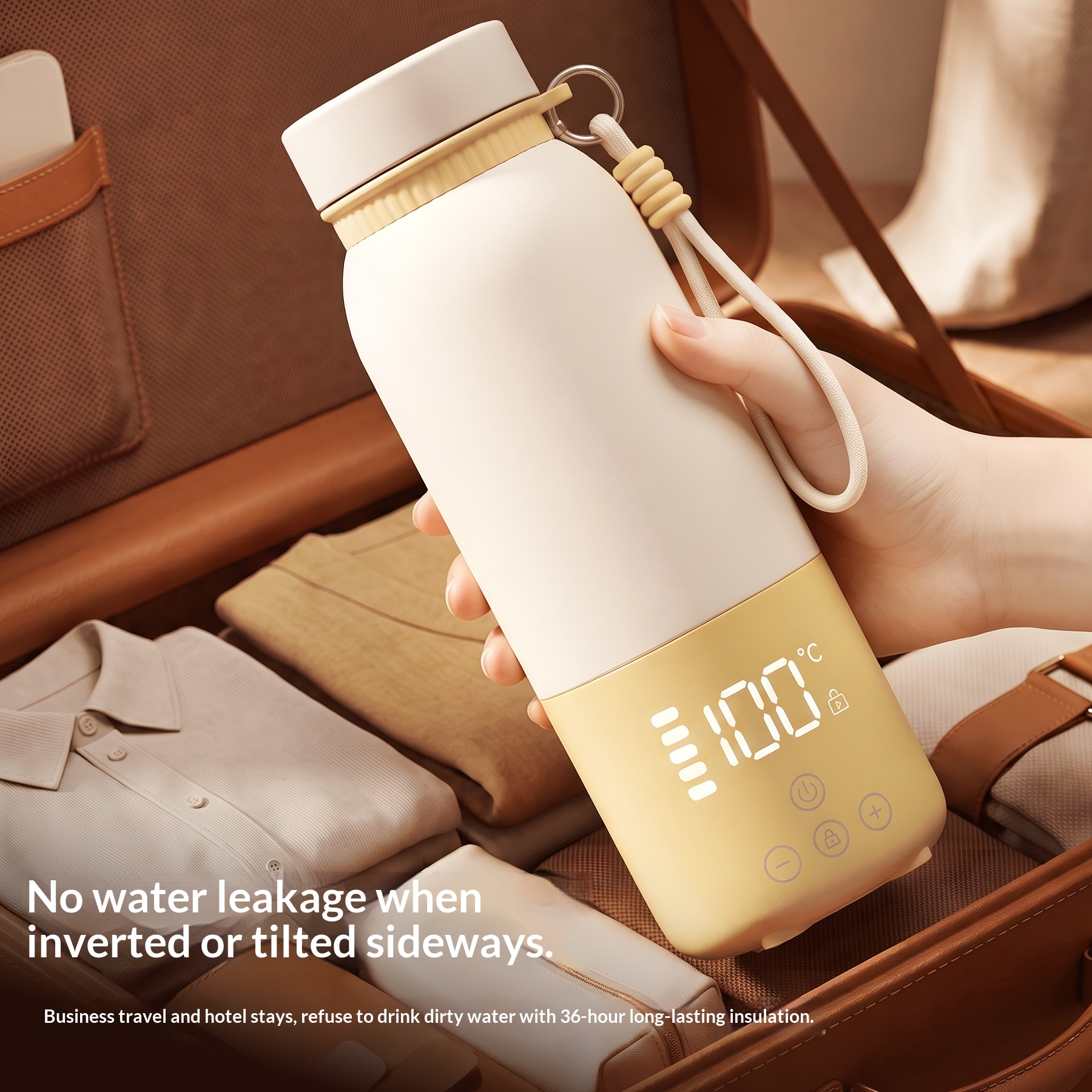 غلاية سيارة خارجيّة للرحلات مع تحكّم في درجة الحرارة للرضّع