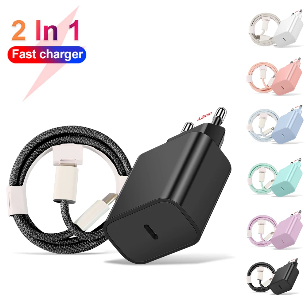 20 واط PD الكورية USB C نوع C شاحن آيفون 15 كابل شحن سريع ل Xiaomi Redmi ملاحظة 12 سامسونج S23 الترا نوع C الهاتف