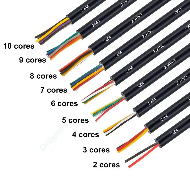 4 الأساسية كابل السيارات كابل مرنة LED تمديد مغلفة سلك 8 7 6 5 2 الأساسية سلك لمكبر الصوت في الهواء الطلق LED قطاع الضوء