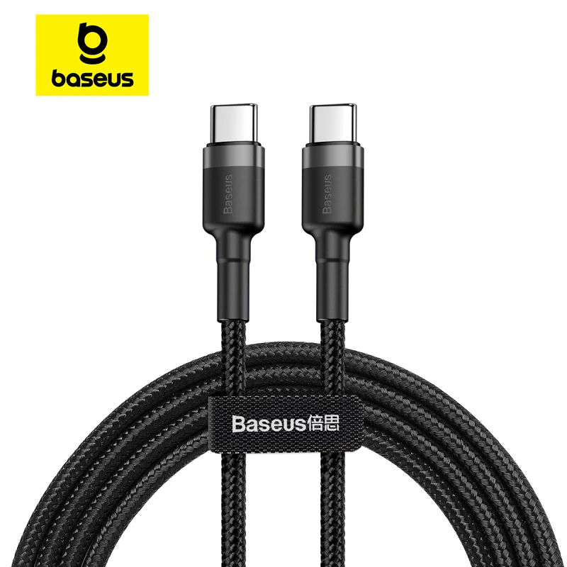 Baseus 100 واط USB C إلى USB نوع C كابل آيفون 15 زائد برو ماكس USB C PD شاحن سريع الحبل USB-C نوع-c كابل لماك بوك برو