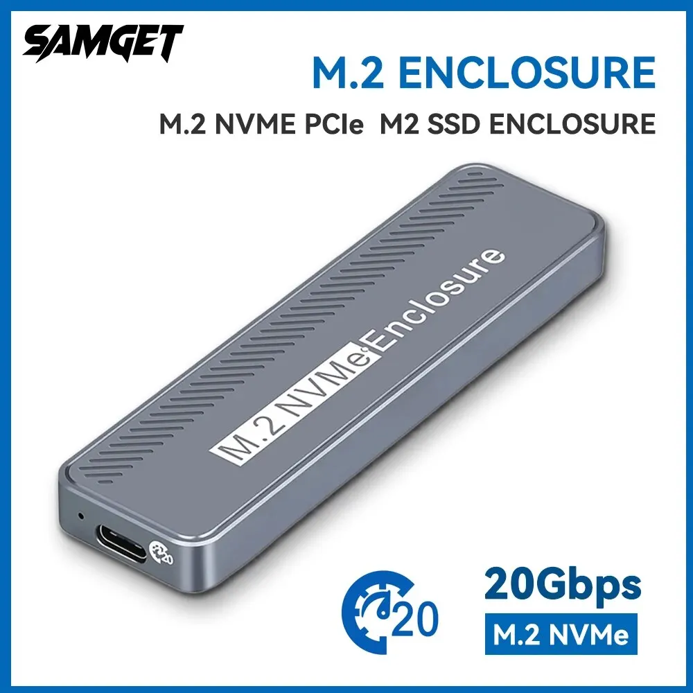 حاوية 20 جيجابت في الثانية M.2 NVME USB 3.2 GEN 2X2 Type C NVME SSD لـ 2230/2242/2260/2280 NVME SSD M/ B + M حافظة خارجية للمفتاح B