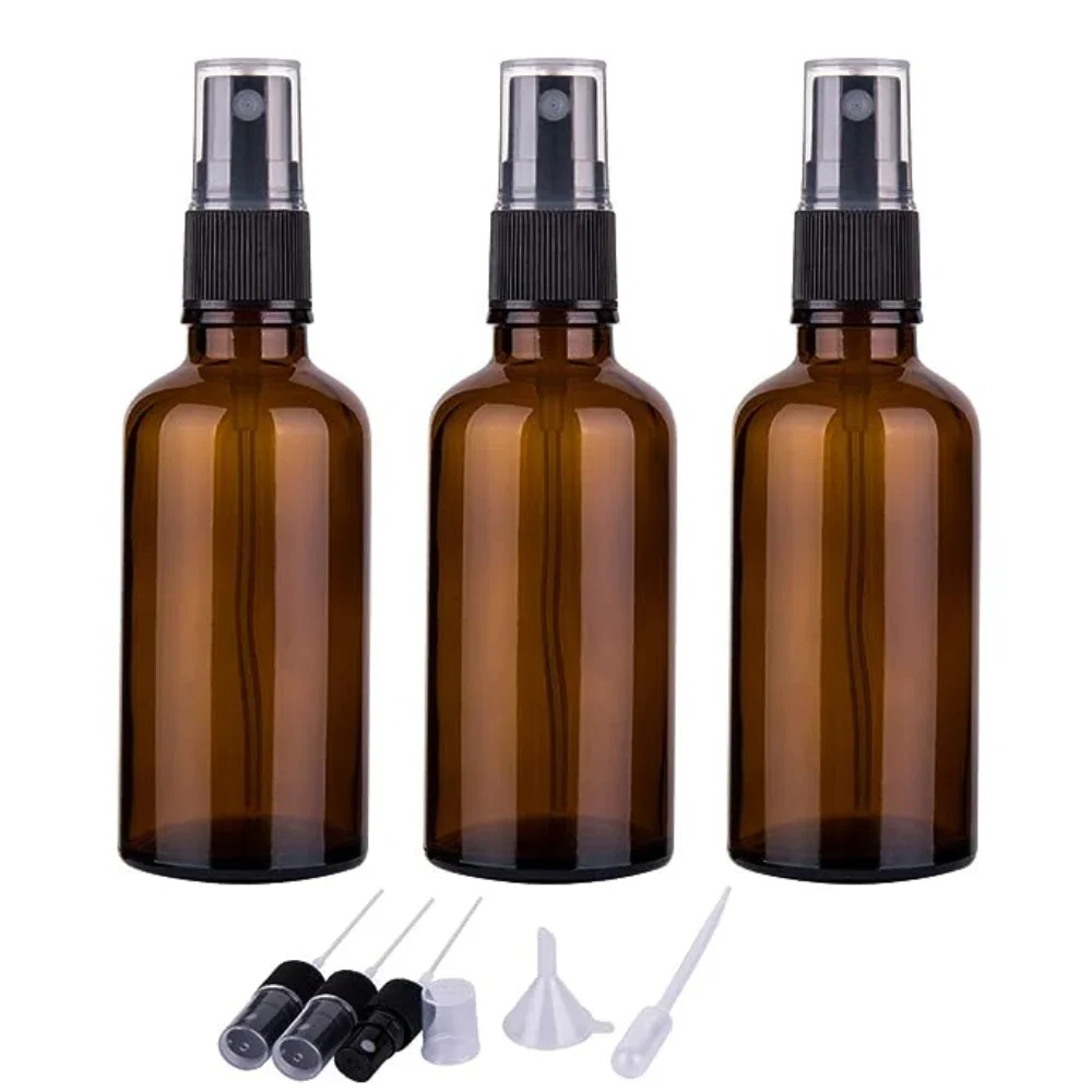 1 قطعة 5 مللي-100 مللي العنبر الزجاج زجاجة عطر البخاخ تفتيت زجاجة السفر إعادة الملء زجاجات حاويات الزيت العطري