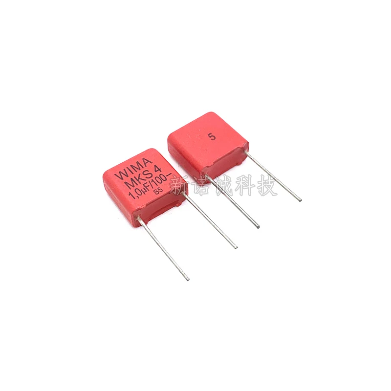 2 قطعة الأصلي WIMA 1 فائق التوهج 100V الأحمر MKS4 10 مللي متر فيلم مكثف مرحبا فاي الصوت المكثفات 100V 105 1 فائق التوهج 5%