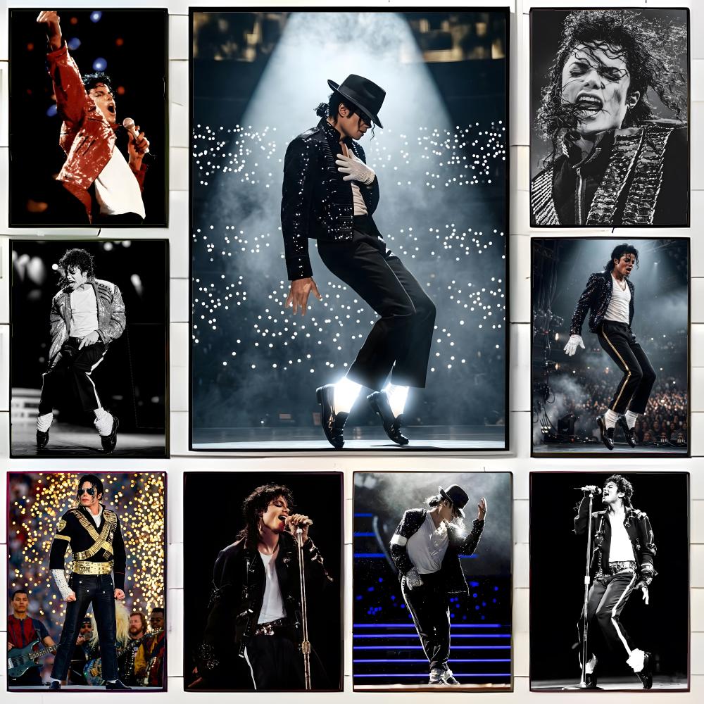 ملصق جداري لـ MJ مايكل جاكسون، طباعة فنية جدارية، ديكور منزلي، هدية، بدون إطار