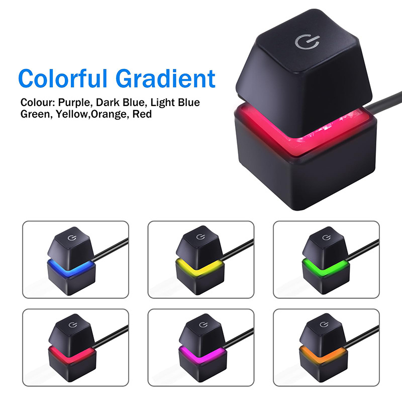 مفتاح تشغيل/إيقاف المكتب للكمبيوتر المكتبي، مفتاح عمود ميكانيكي بإضاءة خلفية RGB، زر إعادة ضبط اللوحة الرئيسية للكمبيوتر الشخصي عن بعد