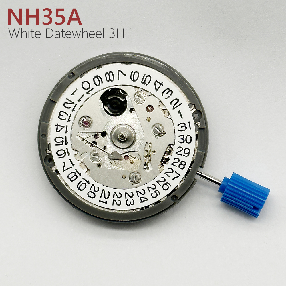 اليابان حقيقية NH35 الحركة الميكانيكية التلقائية عالية الدقة 24 جواهر وزارة الدفاع ساعة استبدال NH35A التاريخ عند 3:00