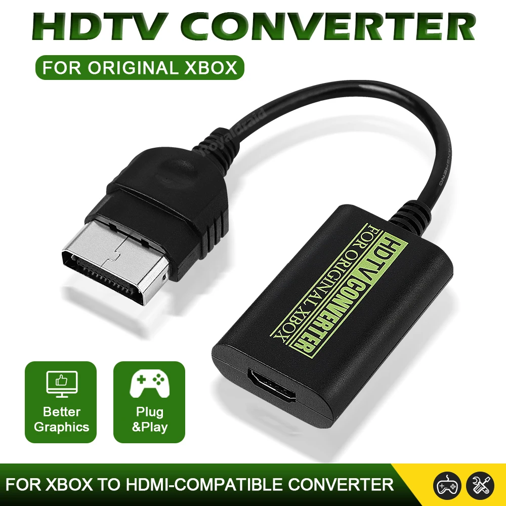 HDTV العارض شاشة التلفزيون محول ل Xbox إلى HDMI متوافق محول الفيديو الرقمي محول الصوت ل XBOX 1080P 720P 480P