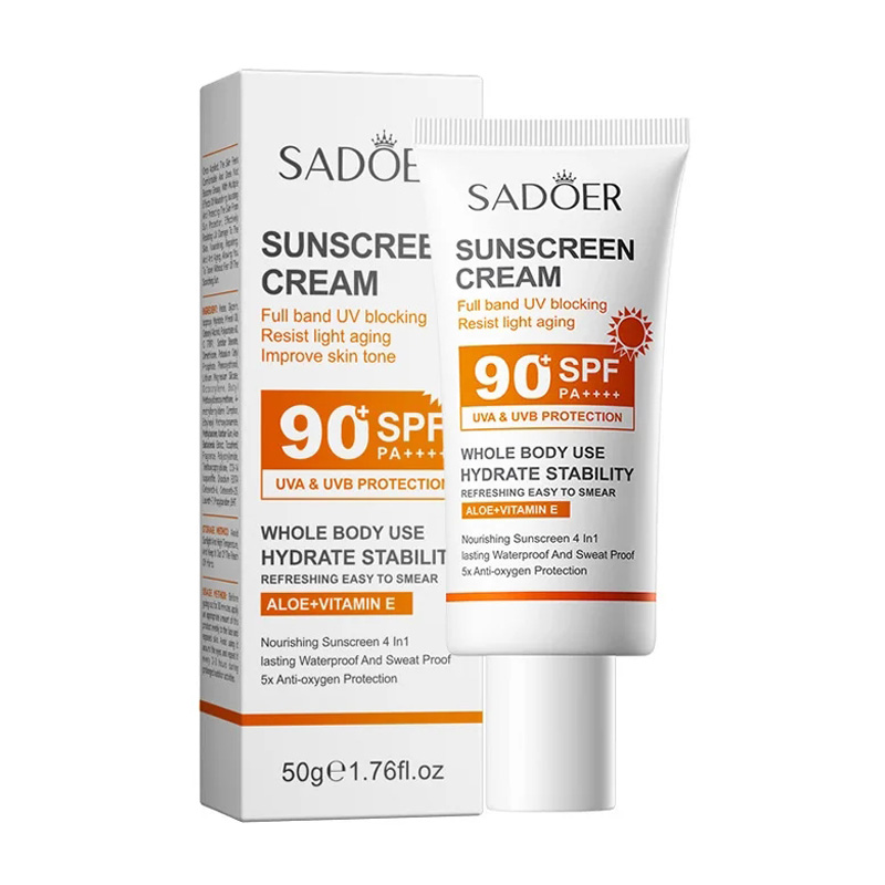 SADOER Spf 90+ واقي من الشمس للوجه والجسم بالكامل يستخدم حامي مقاوم للأشعة فوق البنفسجية لإصلاح مانع الطاقة الشمسية واقي من الشمس للوجه
