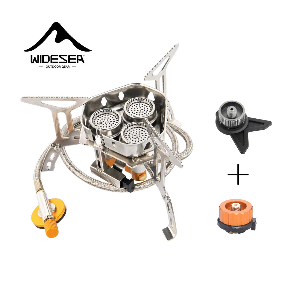 Widesea التخييم السياحية الموقد قوة كبيرة موقد غاز تجهيزات المطابخ المحمولة فرن نزهة الشواء السياحة لوازم الترفيه في الهواء الطلق