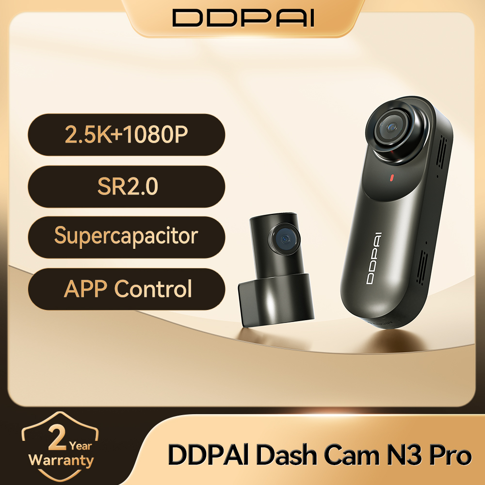 كاميرا DDPAI Mola N3 Pro Dash كاميرا قيادة السيارة واي فاي توصيل ذكي مسجل السيارة 2.5K كاميرا DVR للسيارة داش