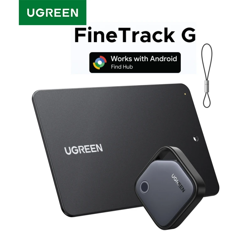 جهاز تتبع ذكي من UGREEN لأجهزة جوجل أندرويد (أندرويد فقط)، علامات تتبع هوائية، مع تطبيق Find Hub لتحديد موقع الأشياء