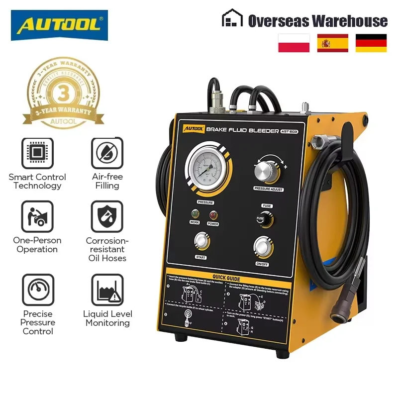 AUTOOL AST603 السيارات سائل الفرامل النازف مضخات زيت الفرامل مبادل أداة 220 فولت/110 فولت فرامل السيارة سريع النازع للمركبات