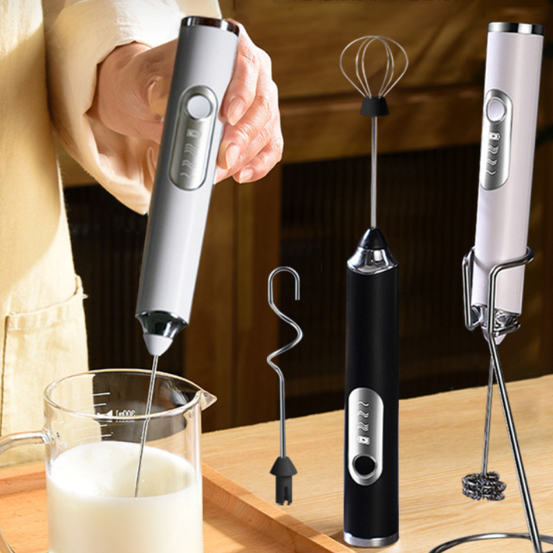 اللاسلكية الكهربائية الحليب Frother خفقت خافق البيض USB قابلة للشحن يده خلاط القهوة الحليب شاكر خلاط رغوة خلاط طعام