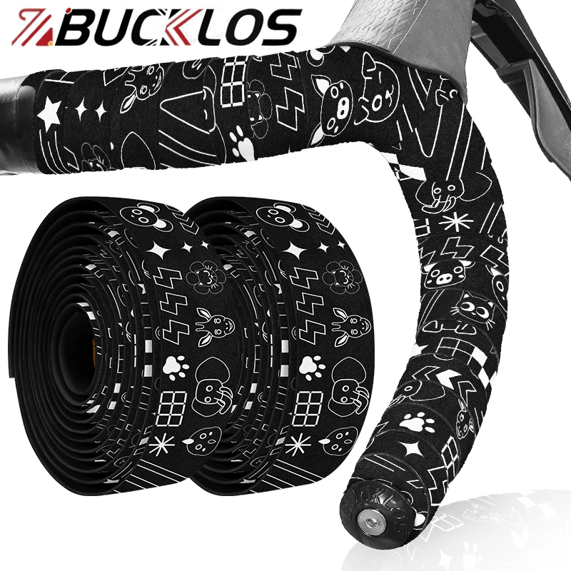 BUCKLOS الطريق دراجة المقود الشريط بولي EVA إيفا الدراجات المقود الشريط عدم الانزلاق مريحة الطريق دراجة المقود الشريط الدراجة الملحقات