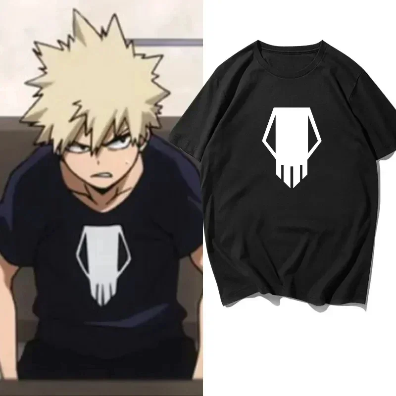 الصيف بطلي الأكاديمية Bakugo Katsuki مطبوعة موضة تي شيرت المرأة موضة عالية الجودة فضفاضة ملابس جمالية غير رسمية