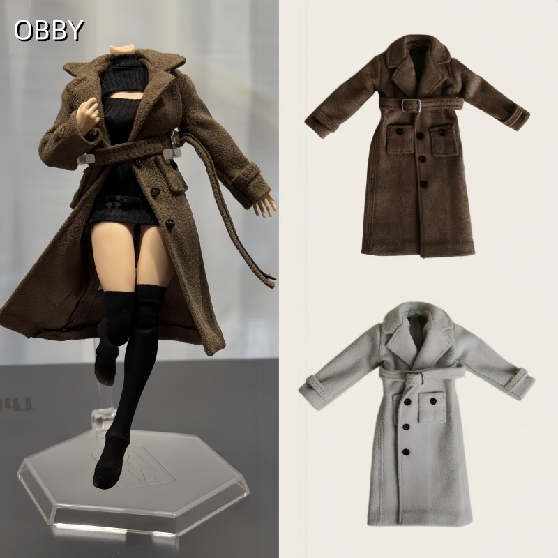 معطف على الطراز الفرنسي ‌   ملابس دمى لـ 1/12 SNAIL SHELL romankey figure figma shf TBL ANT Mecha Girl Azone 1/12 picco neemo