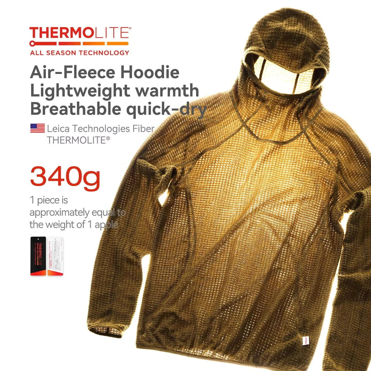 Thermolite®   سويت شيرت بقلنسوة: سترة شتوية خفيفة الوزن ودافئة لعام 2025 للجنسين بلون سادة وقلنسوة سميكة لخريف وشتاء