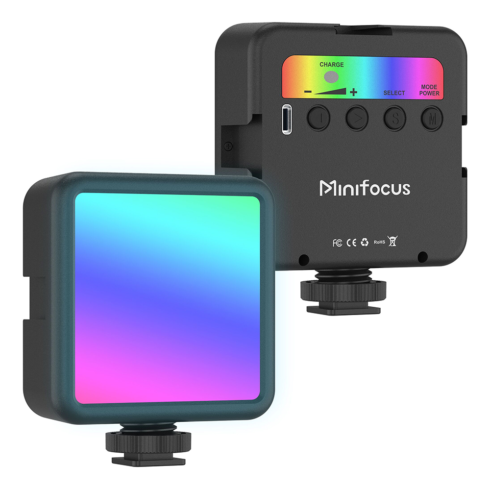 جيب RGB ملء الضوء المحمولة LED ضوء فيديو صغير ملء الضوء للكاميرا الهاتف الذكي لأجهزة الكمبيوتر المحمول GoPro Selfie مصباح RGB قابل للتعديل