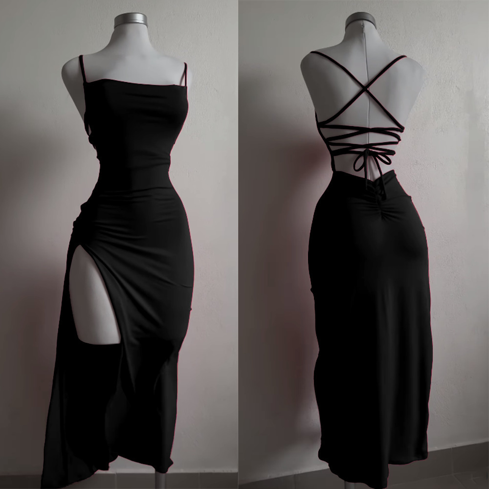 مثير عارية الذراعين الدانتيل يصل فستان طويل المرأة سبليت أكمام Bodycon نادي الحفلات فساتين السهرة شارع العليا الإناث الحمالات الجلباب