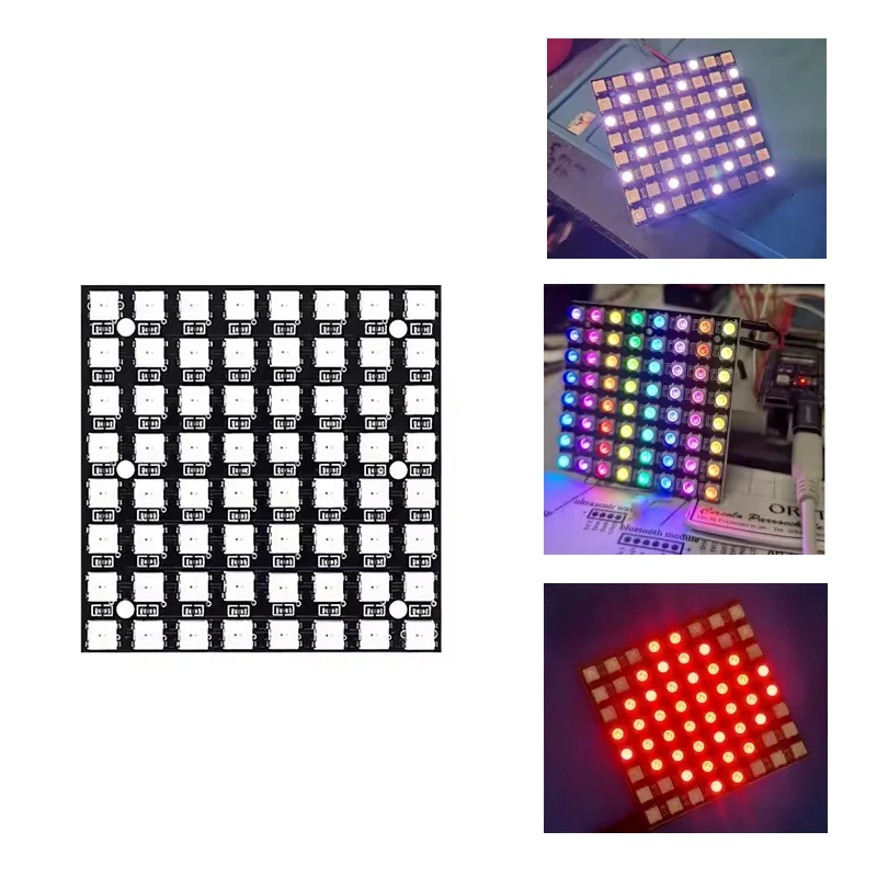 وحدة مصفوفة LED 8×8 64 بت من نوع WS2812 LED 5050 RGB