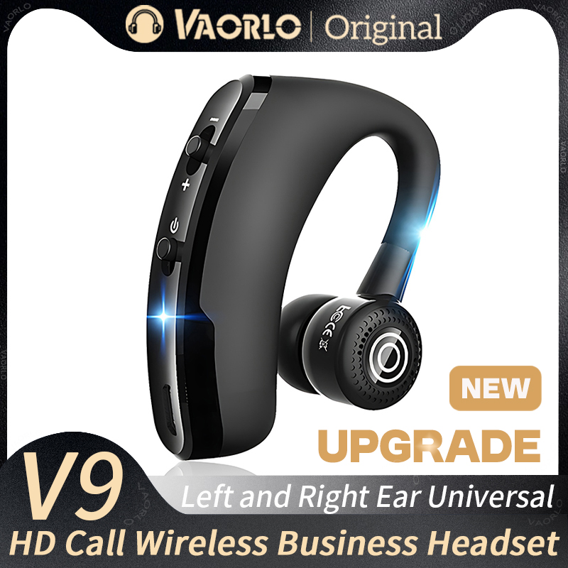 VAORLO V9 بلوتوث سماعة الرياضة سائق سيارة سماعة رأس لاسلكية مع هيئة التصنيع العسكري HD يدوي الاتصال ستيريو Muics الأعمال سماعة V8