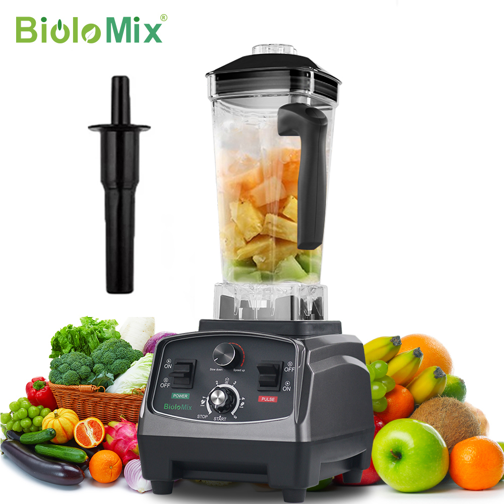 BioloMix 3HP 2200W الثقيلة الصف الموقت خلاط خلاط عصارة الفاكهة منتج أغذية الجليد العصائر BPA الحرة 2L جرة
