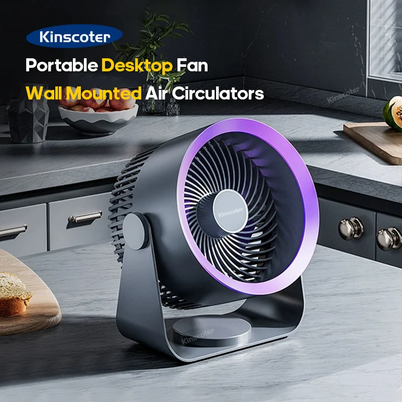 KINSCOTER متعددة الوظائف مروحة كهربائية المروج اللاسلكية المحمولة المنزل هادئة التهوية سطح المكتب جدار مروحة السقف مبرد الهواء
