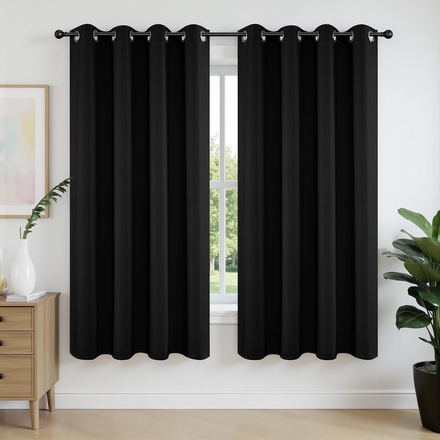 ستائر غرف مظلمة معزولة حراريا 2 لوح 52x63 بوصة