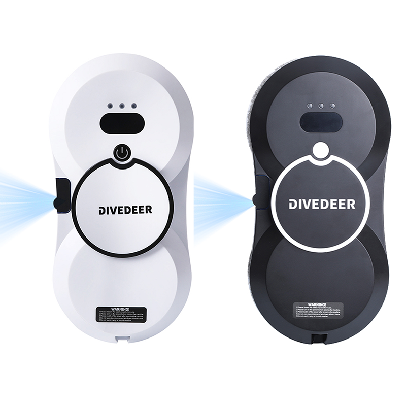روبوت تنظيف نافذة رذاذ الماء من DIVEDEER، محرك ذكي عالي الارتفاع على الوجهين بدون فرش، نوع رذاذ منظف الزجاج