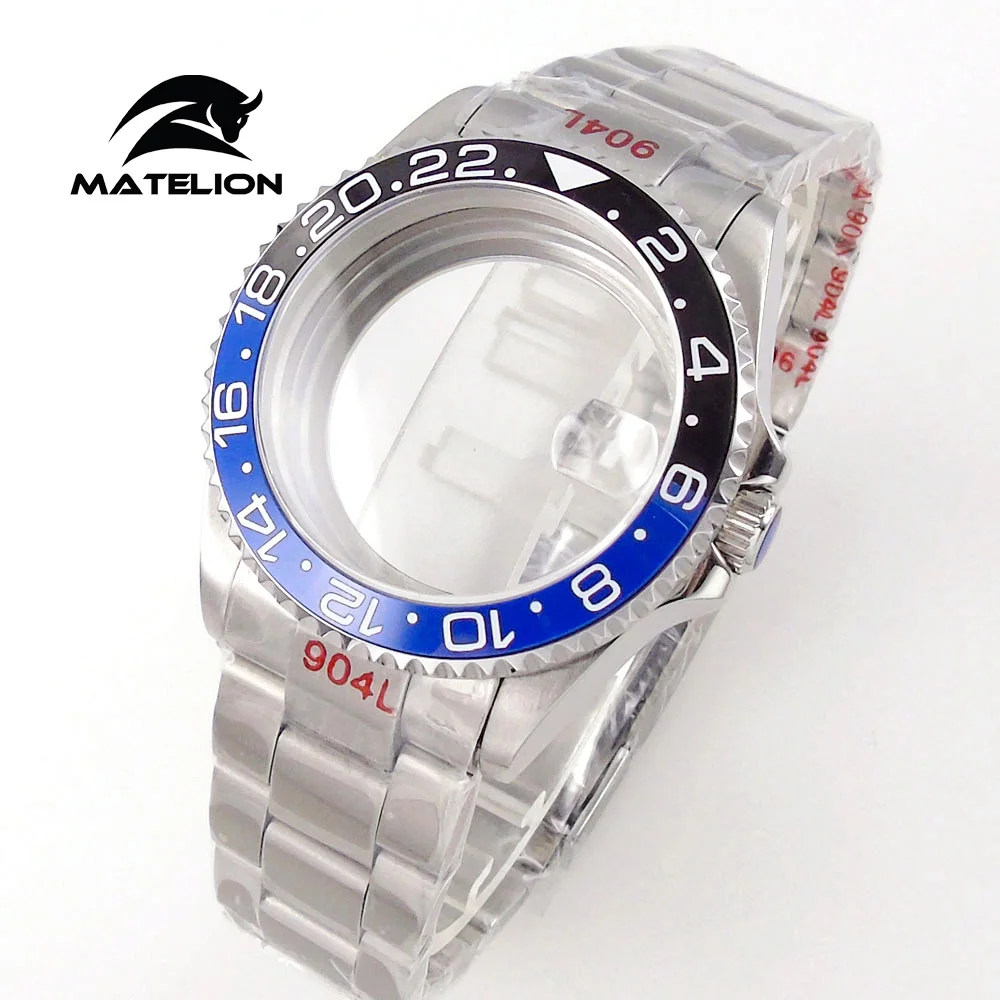 Matelion 20ATM الغوص 40 مللي متر الغطاء الفرعي صالح NH35 NH34 GMT ETA 2824 PT5000 ساعة حافظة سوار الصلب الياقوت 120 نقرات انزلاق مشبك