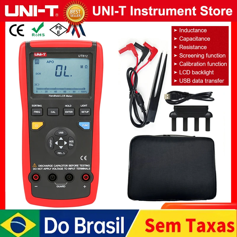 UNI-T UT612 LCR متر واجهة USB الحث السعة عدد وأدوات المقاومة المرحلة زاوية المتعدد مطابقة