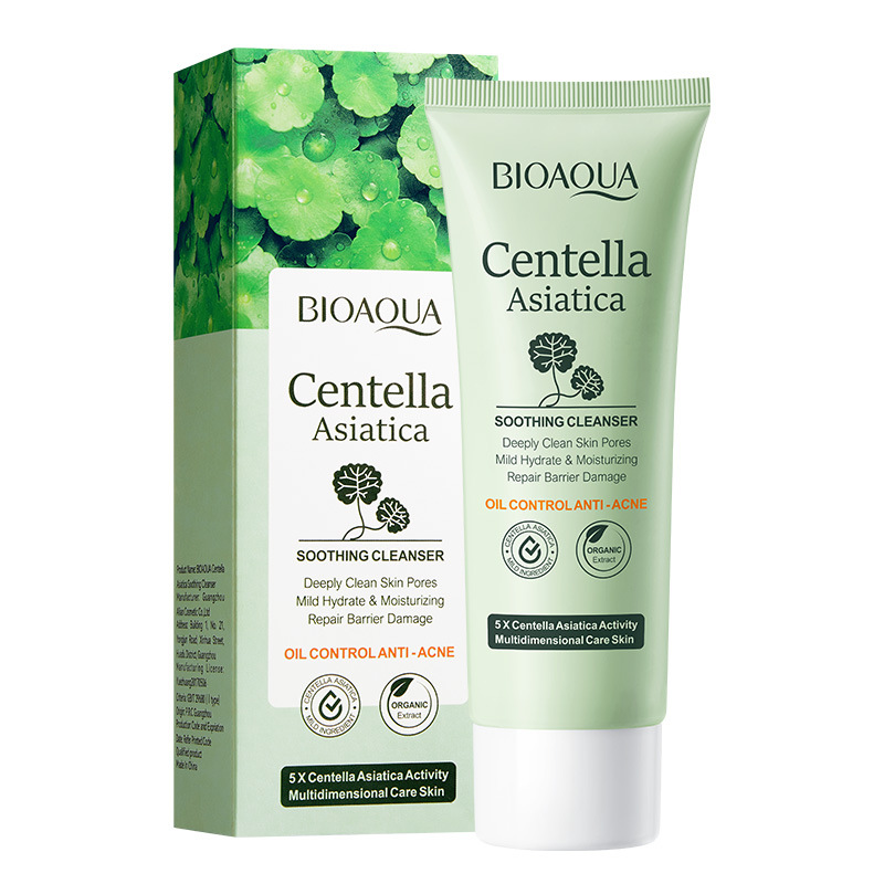 BIOAQUA سنتيلا آسياتيكا منظف للوجه المرطب للسيطرة على الزيت رغوة غسول الوجه منظف الوجه العناية بالبشرة