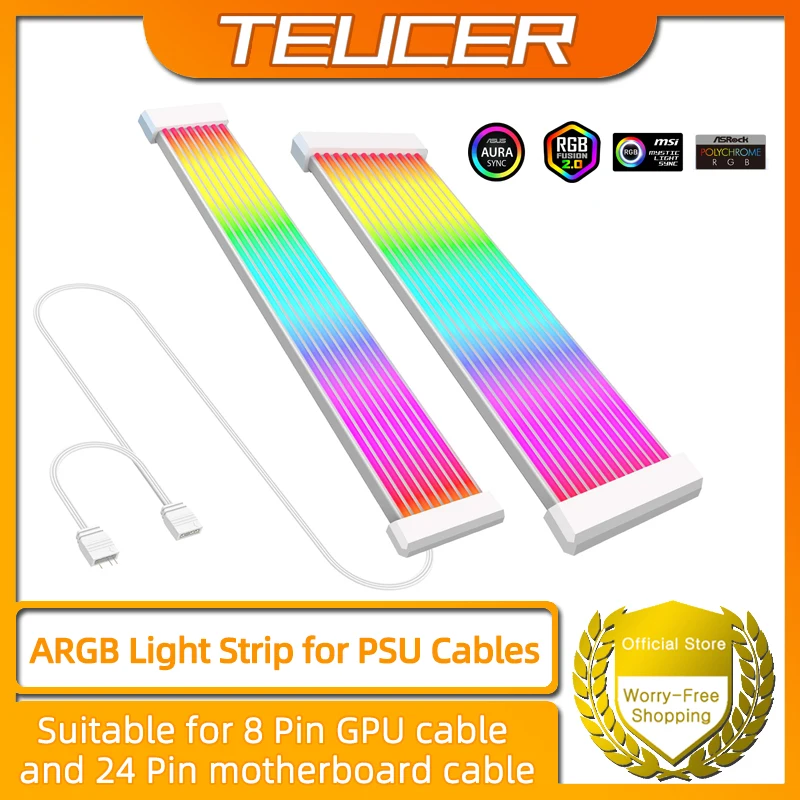 PC RGB شرائط مصباح مناسبة لكابل PSU PC RGB GPU كابل 5 فولت 3Pin ARGB مزامنة الكمبيوتر تمديد كابل ل 6Pin 8Pin 12Pin 16Pin 24Pin