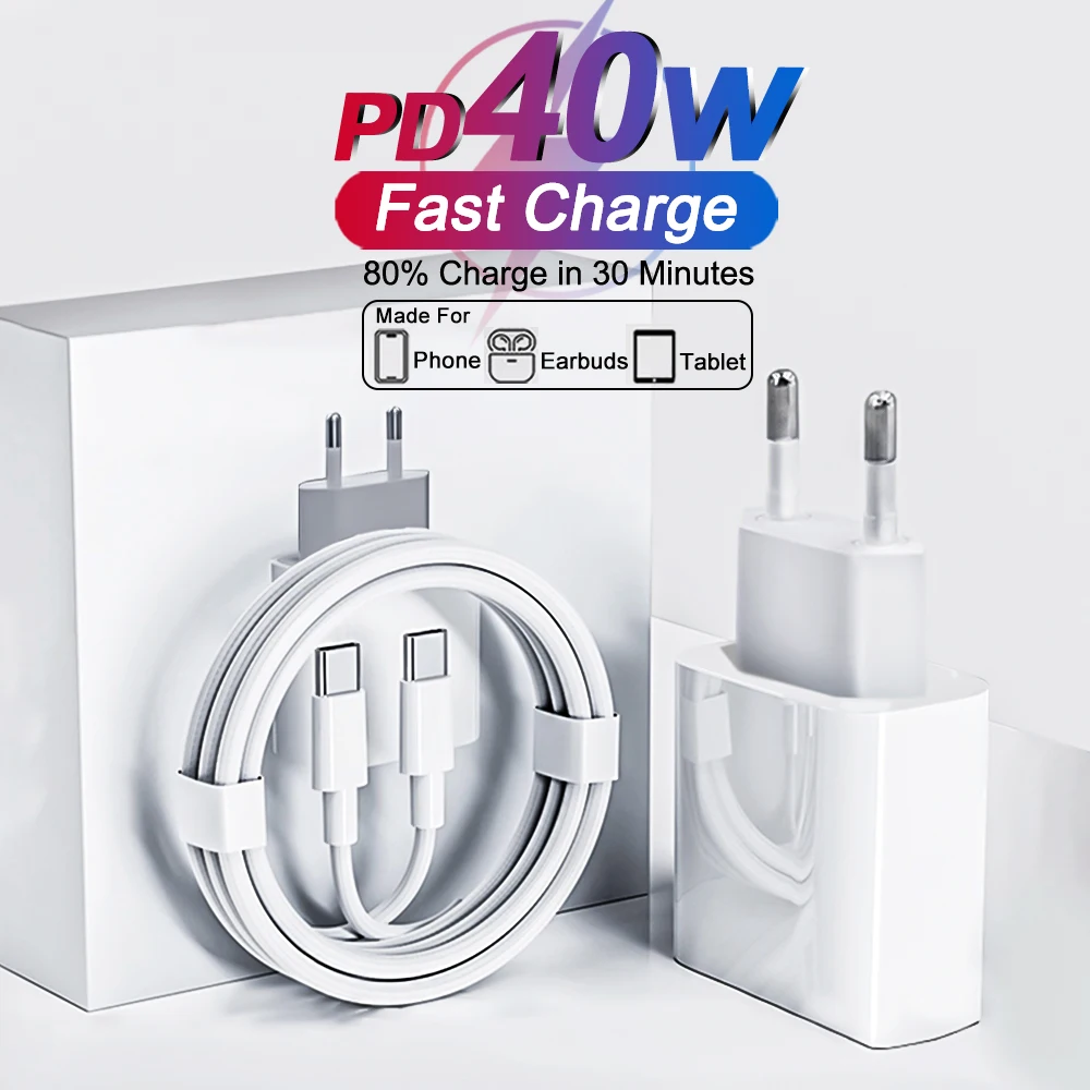 PD 40 واط الأصلي شاحن سريع آيفون 15 14 11 12 13 16 برو ماكس 8 زائد USB C نوع C كابل شحن تاريخ الحبل ملحقات الهاتف