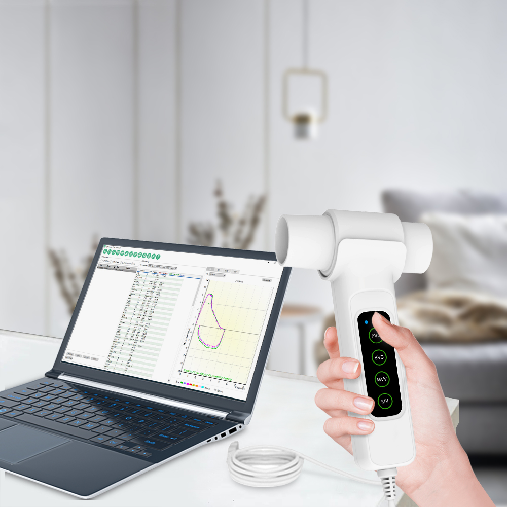 CONTEC الرقمية SPM-D مقياس التنفس المحمولة الرقمية فحص ظروف الرئة + برامج الكمبيوتر الشخصي