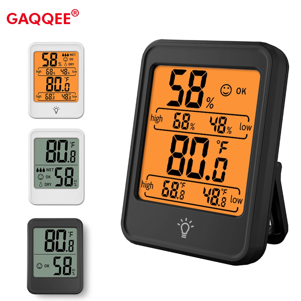 حجم كبير LCD ميزان الحرارة الرقمي الرطوبة غرفة داخلية الإلكترونية درجة الحرارة مقياس الرطوبة الاستشعار محطة الطقس