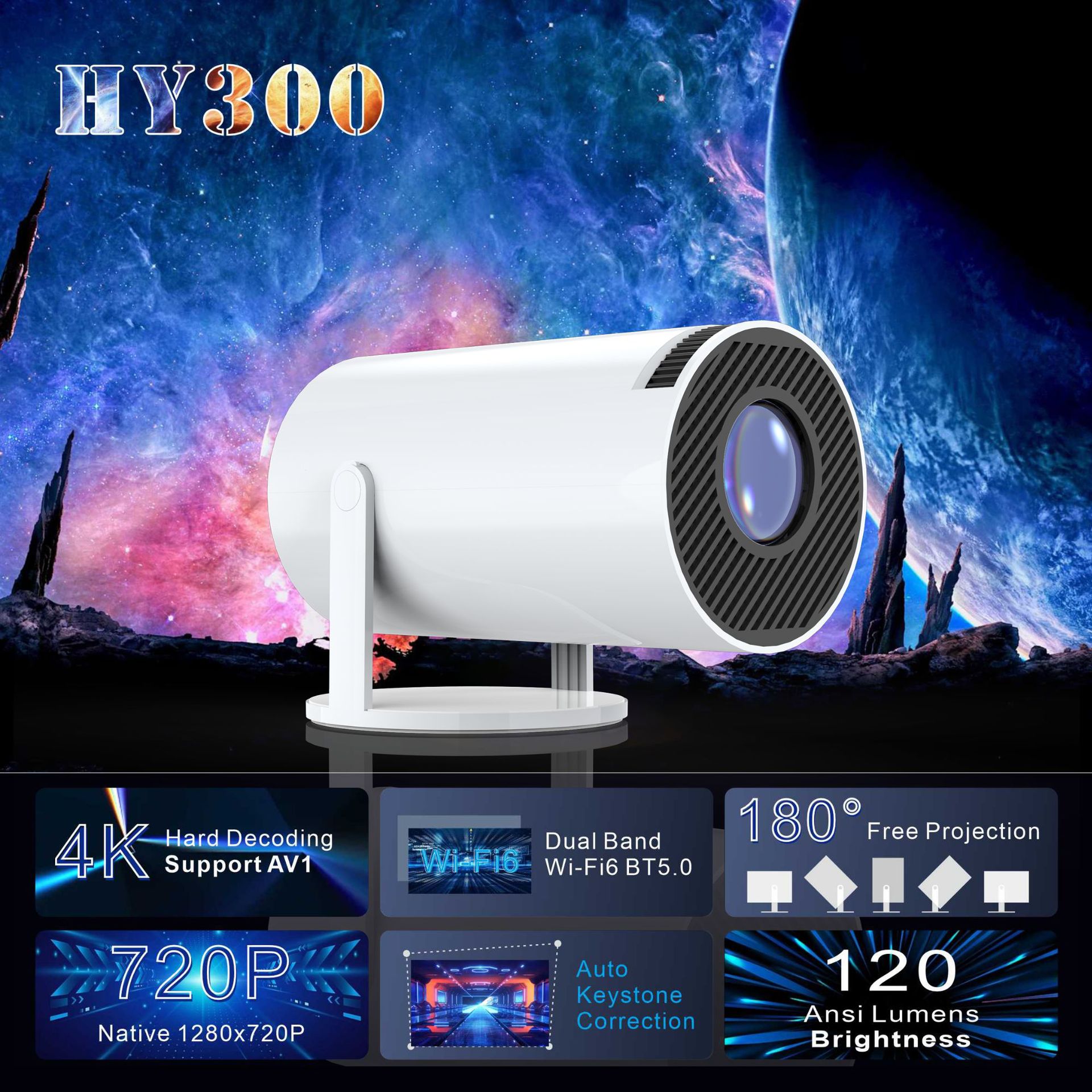 H713 مشغل فيديو عالي الدقة 4K ذكي لمكتب المنزل ومؤتمر غرفة المعيشة